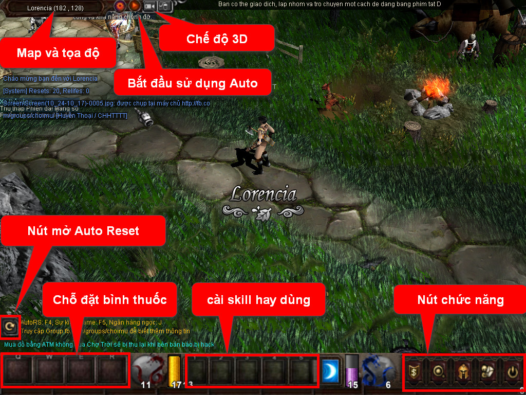 Chức năng chính của Game MU Phù Thủy